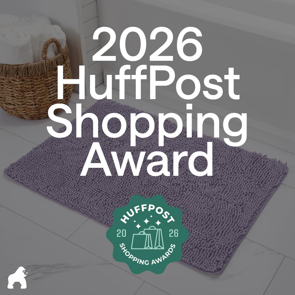 Gorilla Grip bath rug 36x24, machine-washable design for easy bathroom upkeep