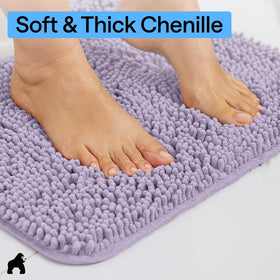 Gorilla Grip bath rug 36x24, TP Rubber Backing demonstrates durable non-slip protection