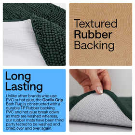 GORILLA GRIP bath rug 36x24 quick-dry microfiber — fast moisture evaporation