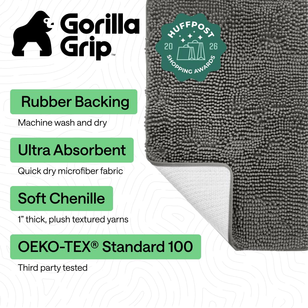 Gorilla Grip chenille close-up highlights thick, cozy pile.