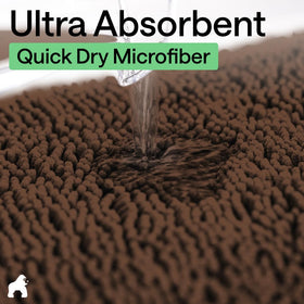 GORILLA GRIP microfiber fibers drying quickly after washing.
