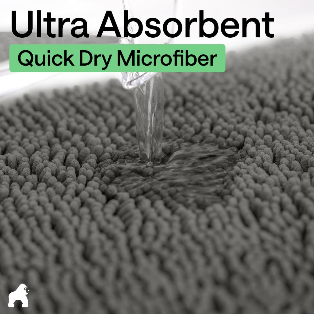 Gorilla Grip rug is machine washable for easy care.