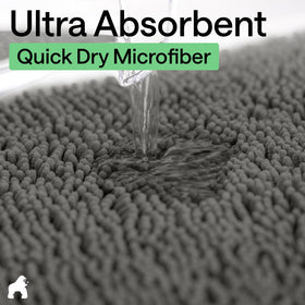 Gorilla Grip rug is machine washable for easy care.