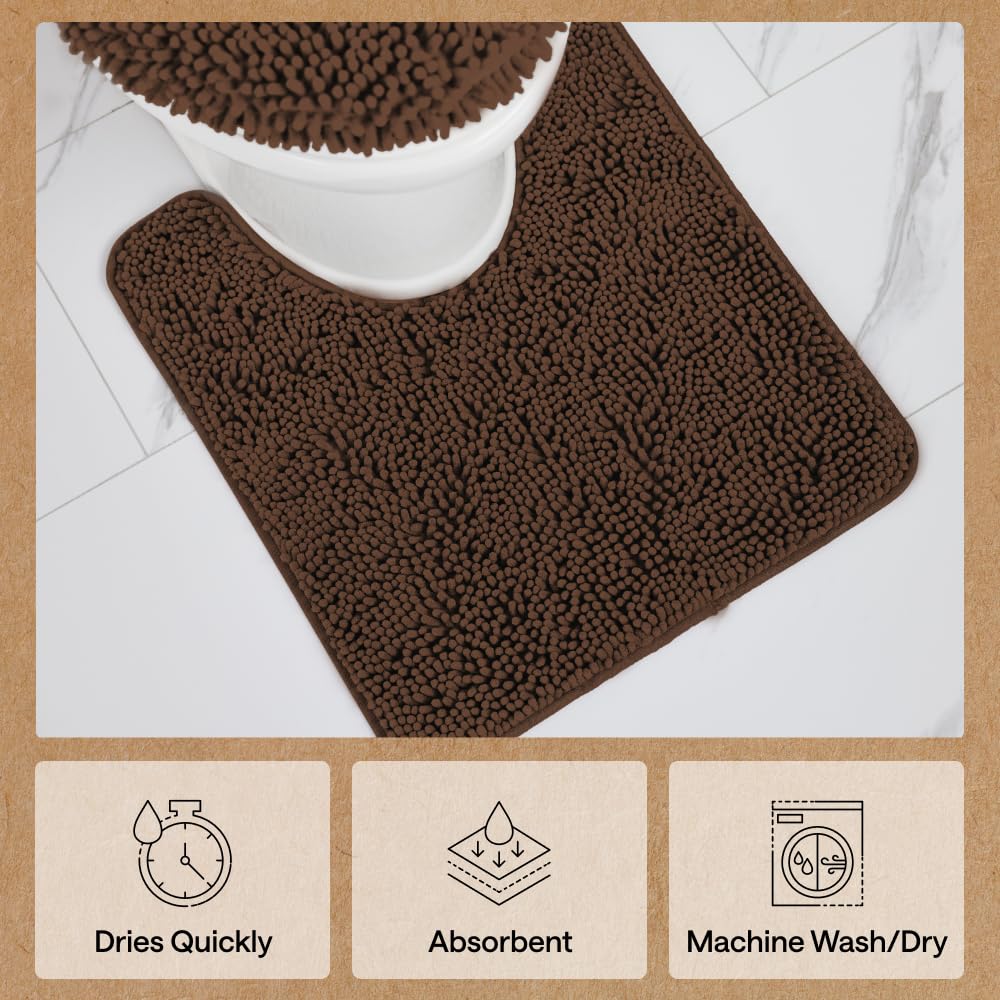 GORILLA GRIP easy-care machine-washable rug for simple cleaning.