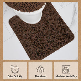 GORILLA GRIP easy-care machine-washable rug for simple cleaning.