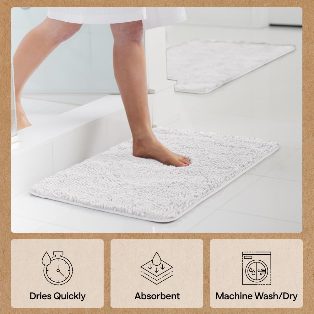 Gorilla Grip chenille rug 30x20 OEKO-TEX tested for safety.