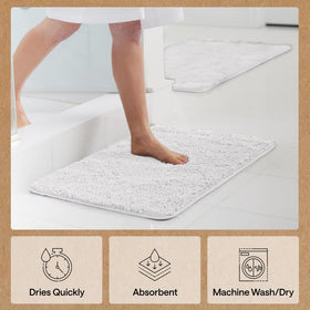 Gorilla Grip chenille rug 30x20 OEKO-TEX tested for safety.