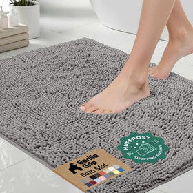 GORILLA GRIP bath rug mat 36x24 front view adds warm, inviting texture to any bathroom.