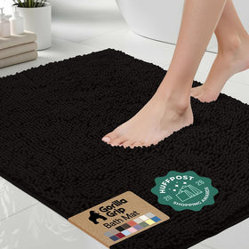 GORILLA GRIP bath rug mat plush chenille for soft, warm feet.