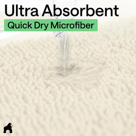 Gorilla Grip bath rug mat dries quickly after use for simple care