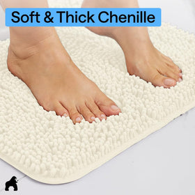 Gorilla Grip bath rug mat textured TP rubber backing for secure placement