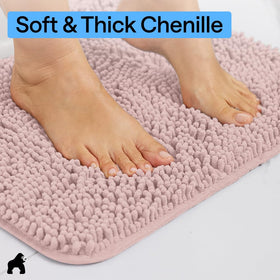 GORILLA GRIP TP rubber backing keeps the rug in place on slick floors.