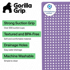 GORILLA GRIP Drain holes promote quick water drainage and prevent pooling.