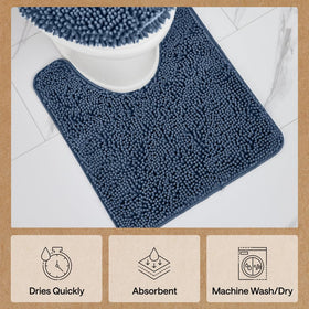 GORILLA GRIP machine-washable rug for easy cleaning and care.