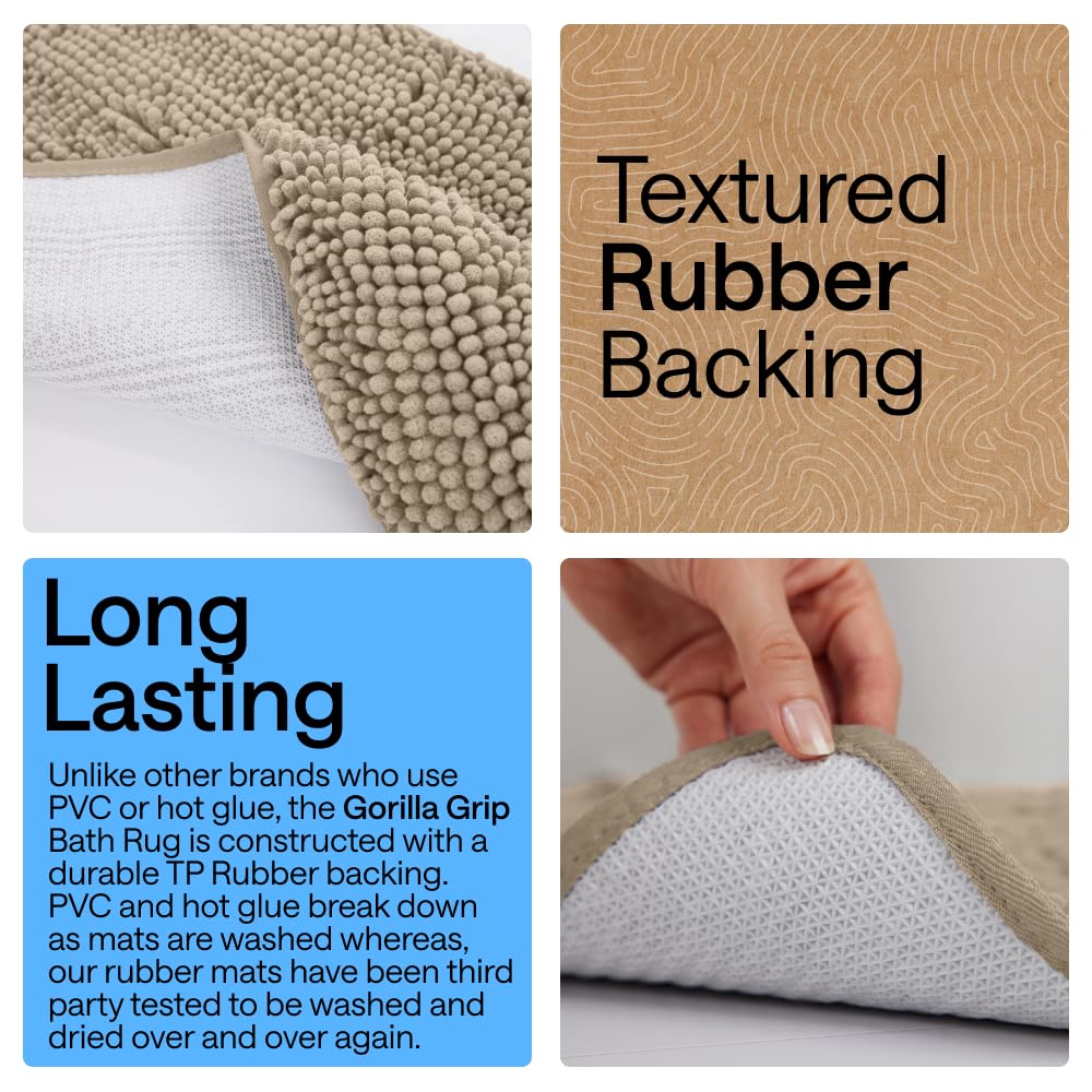 GORILLA GRIP 30x20 carpet rug offers ample coverage and cushioned feel.