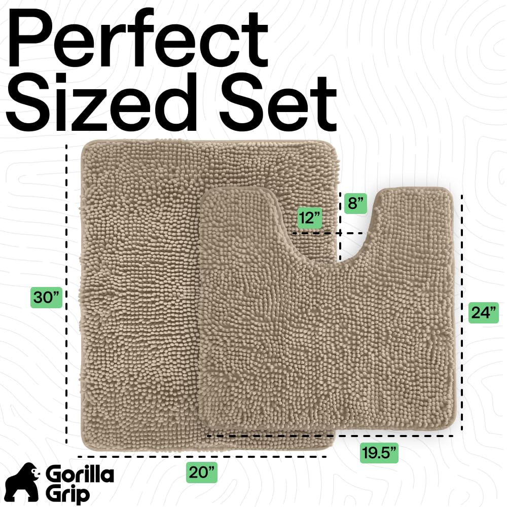 GORILLA GRIP TP rubber backing keeps mats in place.