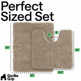 GORILLA GRIP TP rubber backing keeps mats in place.