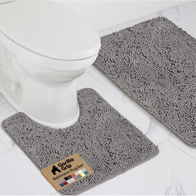 GORILLA GRIP bath rug with soft chenille for warm feet
