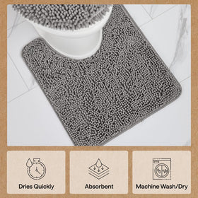 GORILLA GRIP textured TP rubber backing delivers durable grip