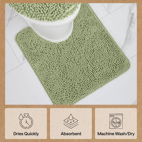 GORILLA GRIP rug care icon set shows machine wash and dry capabilities.