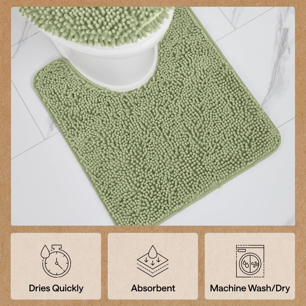 GORILLA GRIP rug care icon set shows machine wash and dry capabilities.