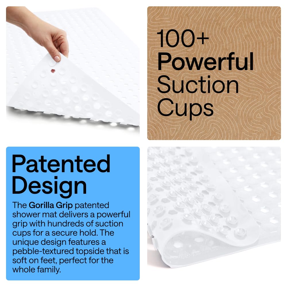 GORILLA GRIP BPA-free pebble-top texture provides soft footing.