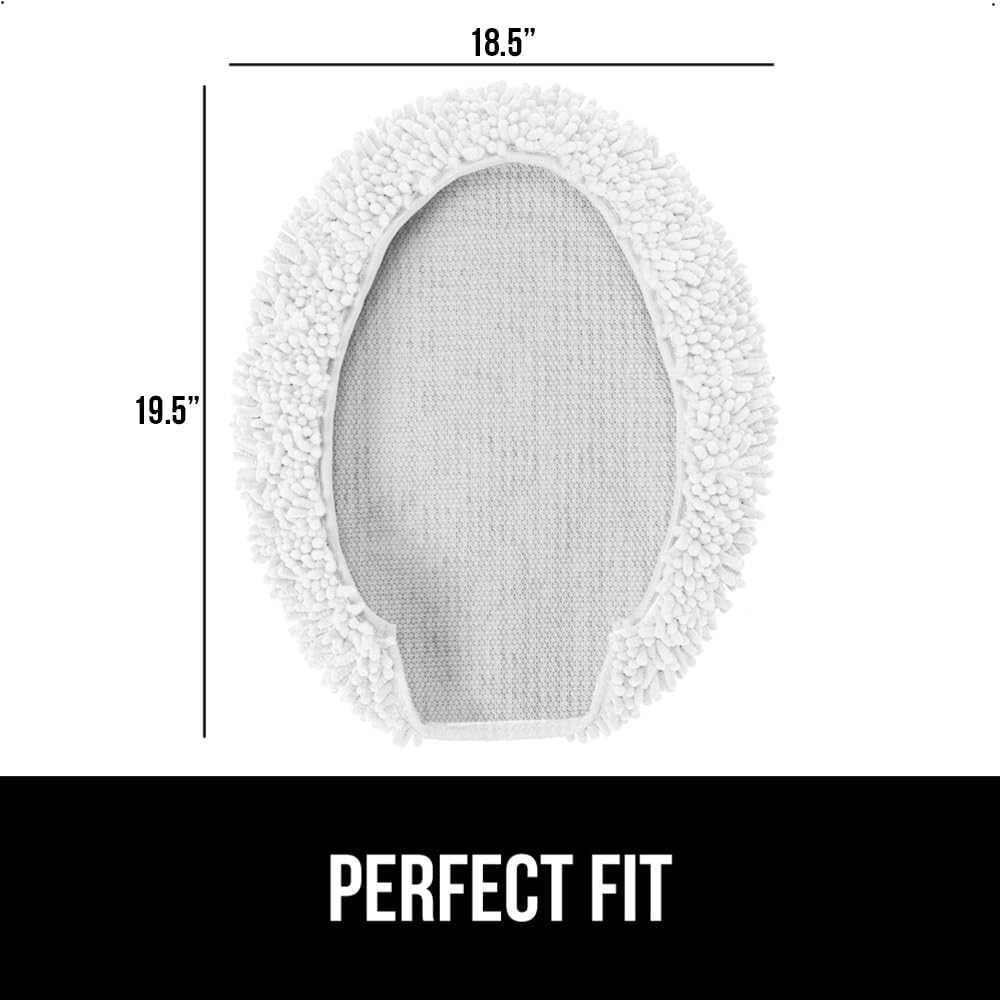 GORILLA GRIP bright white lid cover complements bathroom decor