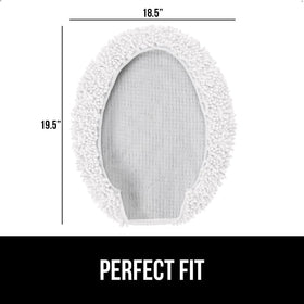 GORILLA GRIP bright white lid cover complements bathroom decor
