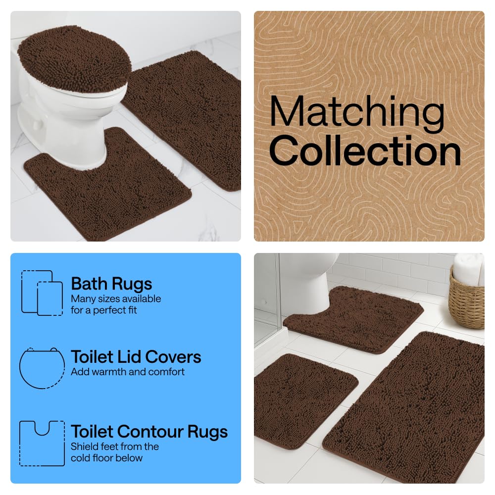 GORILLA GRIP chenille collection coordinates with toilet lid covers.
