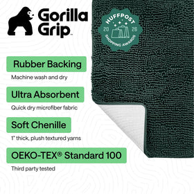 GORILLA GRIP chenille soft pile highlights luxurious foot comfort