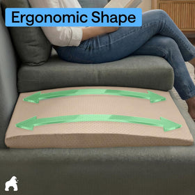 Gorilla Grip curved design fits couch frame for even, balanced support