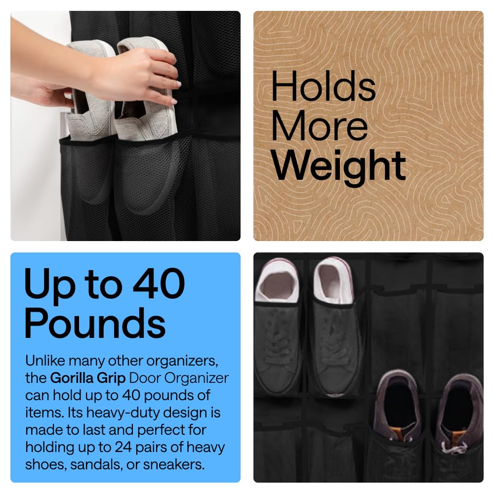 GORILLA GRIP deep breathable mesh pockets show contents and airflow