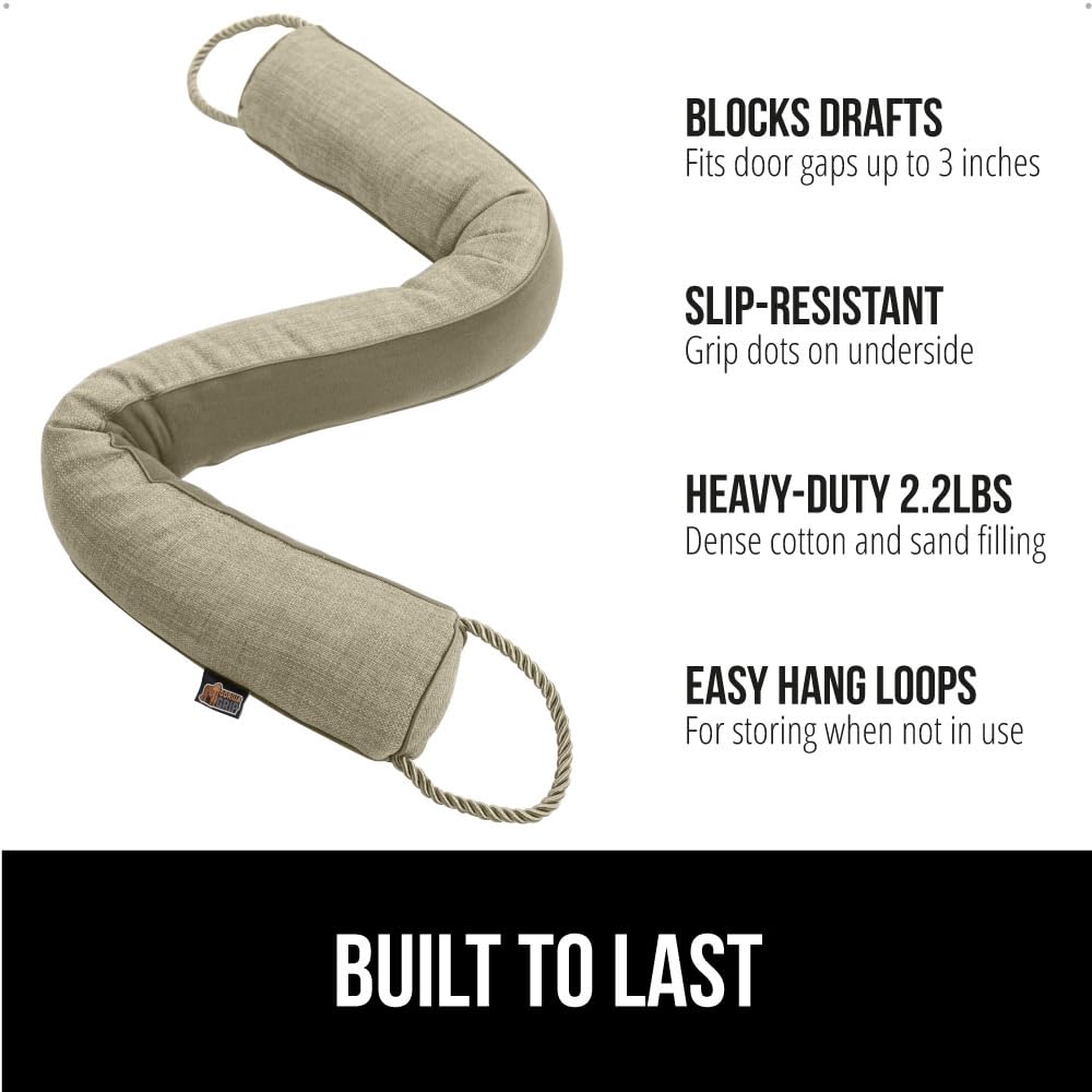 GORILLA GRIP draft stopper side profile shows heavy duty fill.