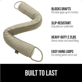 GORILLA GRIP draft stopper side profile shows heavy duty fill.