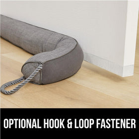 Interior-exterior door insulation demonstration using Gorilla Grip draft stopper