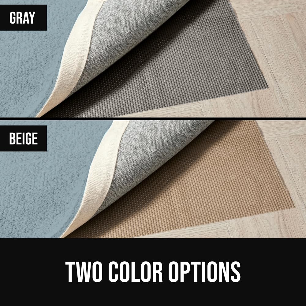 GORILLA GRIP easy vacuum management helps keep rugs in place.