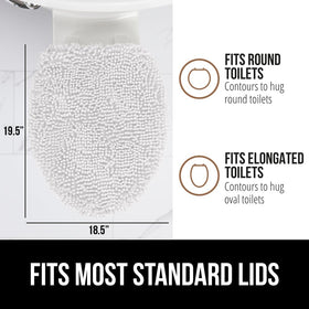 GORILLA GRIP elastic-edge fit ensures lid cover stays in place