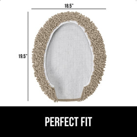 GORILLA GRIP elastic edges ensure a secure fit on most lids.