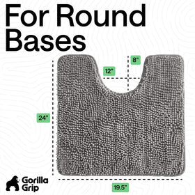 GORILLA GRIP gray bath rug complements modern bathroom decor.