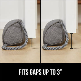 Underside grip dots keep Gorilla Grip stopper in place on the floor