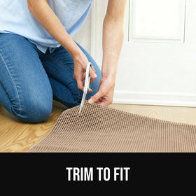 GORILLA GRIP hardwood-floor compatible rug pad helps prevent slipping.