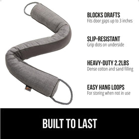 Close-up of heavy-duty fill showing weight and stability of Gorilla Grip stopper