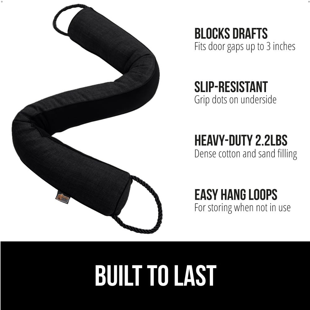GORILLA GRIP heavy-duty-fill provides stable weight for continuous door coverage.