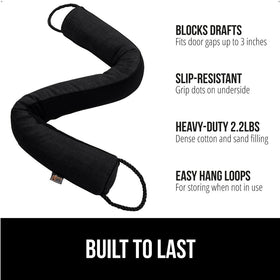GORILLA GRIP heavy-duty-fill provides stable weight for continuous door coverage.