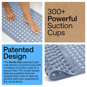 GORILLA GRIP hexagon texture with pebble-top surface for soft footing.