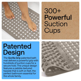 GORILLA GRIP hexagon texture with pebble topside offers soft feet.