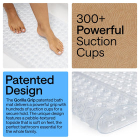 GORILLA GRIP hexagon textured top provides soft, comfortable feet traction
