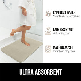 GORILLA GRIP machine-washable bath rug for easy cleaning
