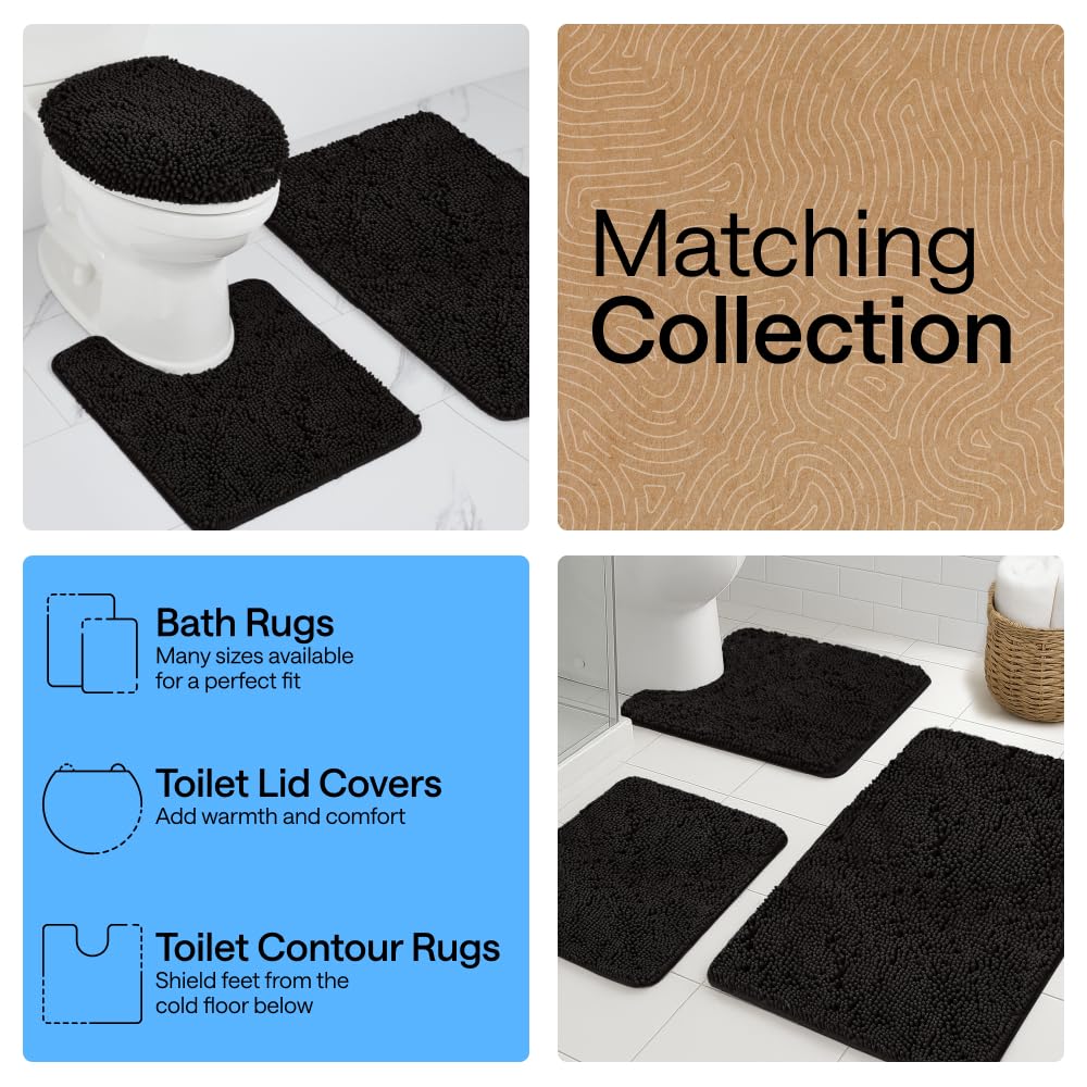 GORILLA GRIP matching chenille lid cover showing cohesive bathroom style.