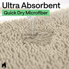 GORILLA GRIP matching chenille collection coordinates with toilet lid cover and contour rug.